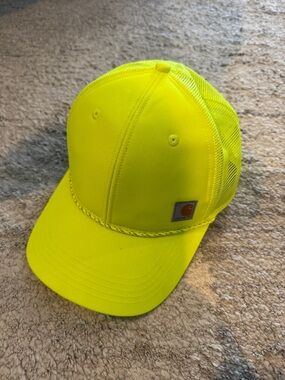 Carhartt Neon Yellow Mesh Back Rope Trucker Hat